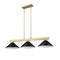 Z-Lite Cobalt Billiard, 3-Light, 14.25 In.W x 49.75 In.L x 10 In.H, Modern Gold/Matte Black 152MGLD-MMB - alternate 7